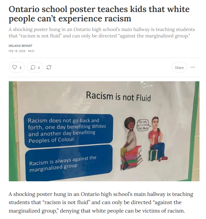 cosminDZS's tweet image. Canadian high schools are putting up signs telling white kids they’re oppressors, that racism doesn't apply to them &amp;amp; to not even bother reporting it when it happens

Henry Street Secondary School in Whitby, Ontario btw

Great report by @realfinkledusty 
junonews.com/p/ontario-scho…