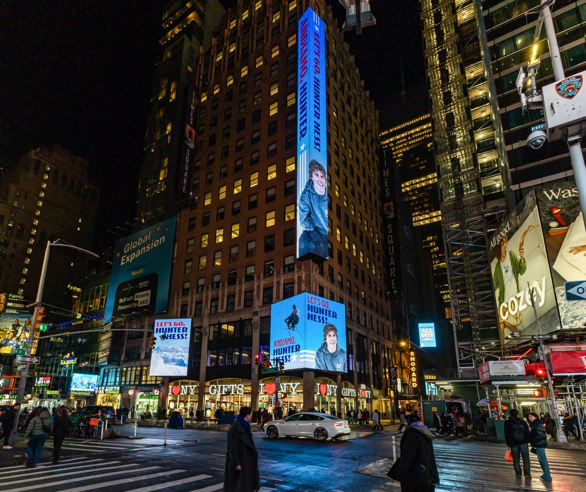 To support our friend Hunter Hess in the Olympics, we put up a billboard in Times Square. Skiing loves you, man! 

The billboard will be live 2/17 through 2/20.

#hunterhess #olympics