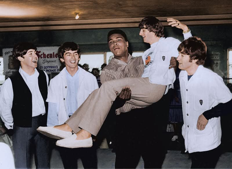 On February 18, 1964, the Beatles met up with Muhammad Ali and did