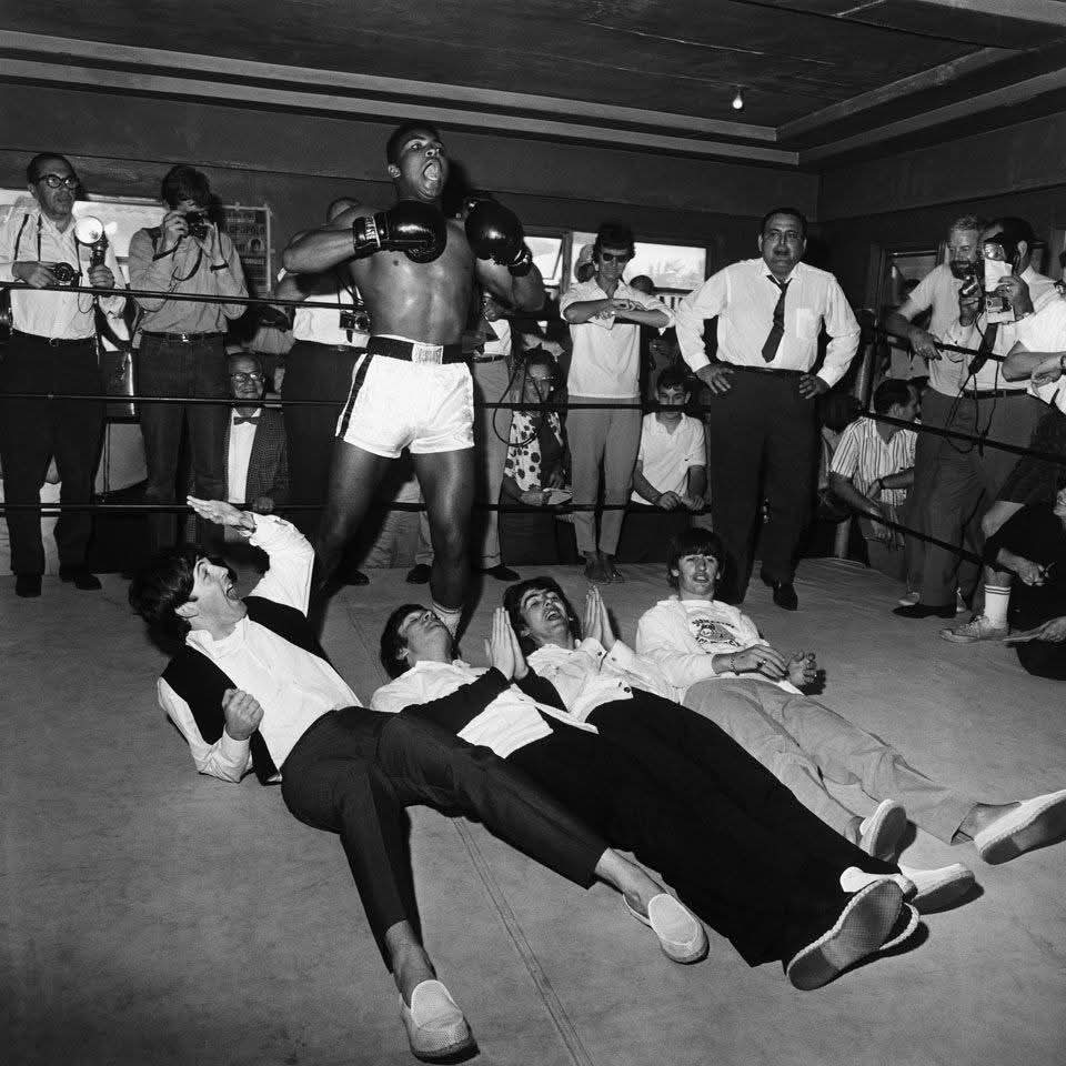 On February 18, 1964, the Beatles met up with Muhammad Ali and did