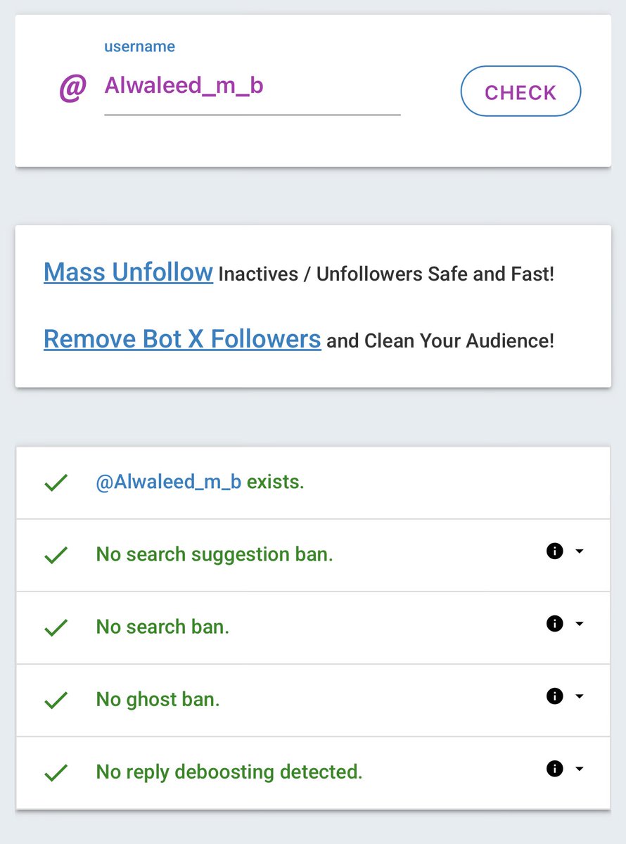 هذي صفحة تبين إذا الحساب عليه تقييد أو في الظل ما تظهر في الهاشتاق أو التايم لاين 
إذا طلع مثل هذي الصورة فحسابكم تمام

shadowban.yuzurisa.com