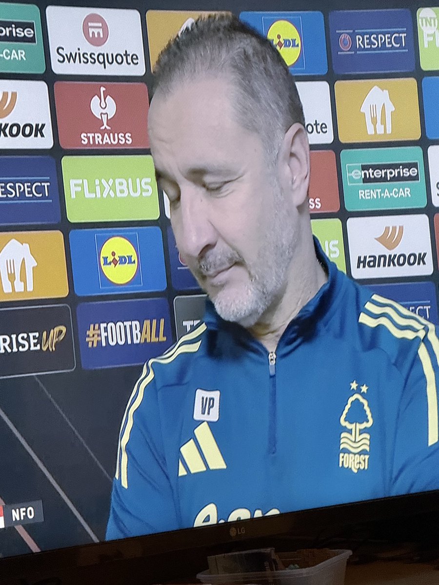 NFFC not confident of VP staying long, they've given him a sticker of his initials on his training garms  😂😂
#europaleague