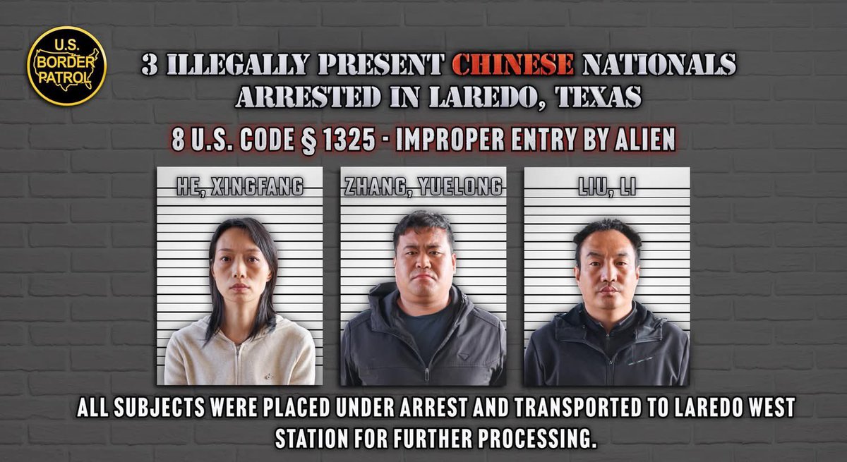 TexanReport's tweet image. 🚁 Drone Deployment Leads to Six Apprehensions in Laredo; Three Identified as Chinese Nationals 🚨

#LaredoTX #LaredoSector #USBorderPatrol #BorderSecurity #SouthTexas #ImmigrationEnforcement #TexasNews #TexanReport