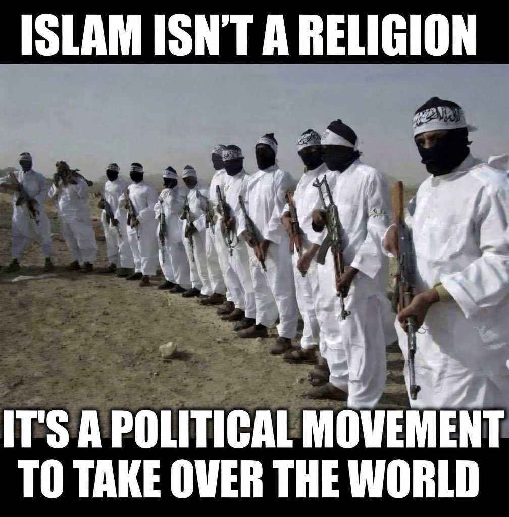 Islam is a totalitarian political ideology with the goal of conquering the entire world and subjecting it to a cohesive Islamic State (Caliphate) ruled by Sharia. There is no coexisting with this evil.