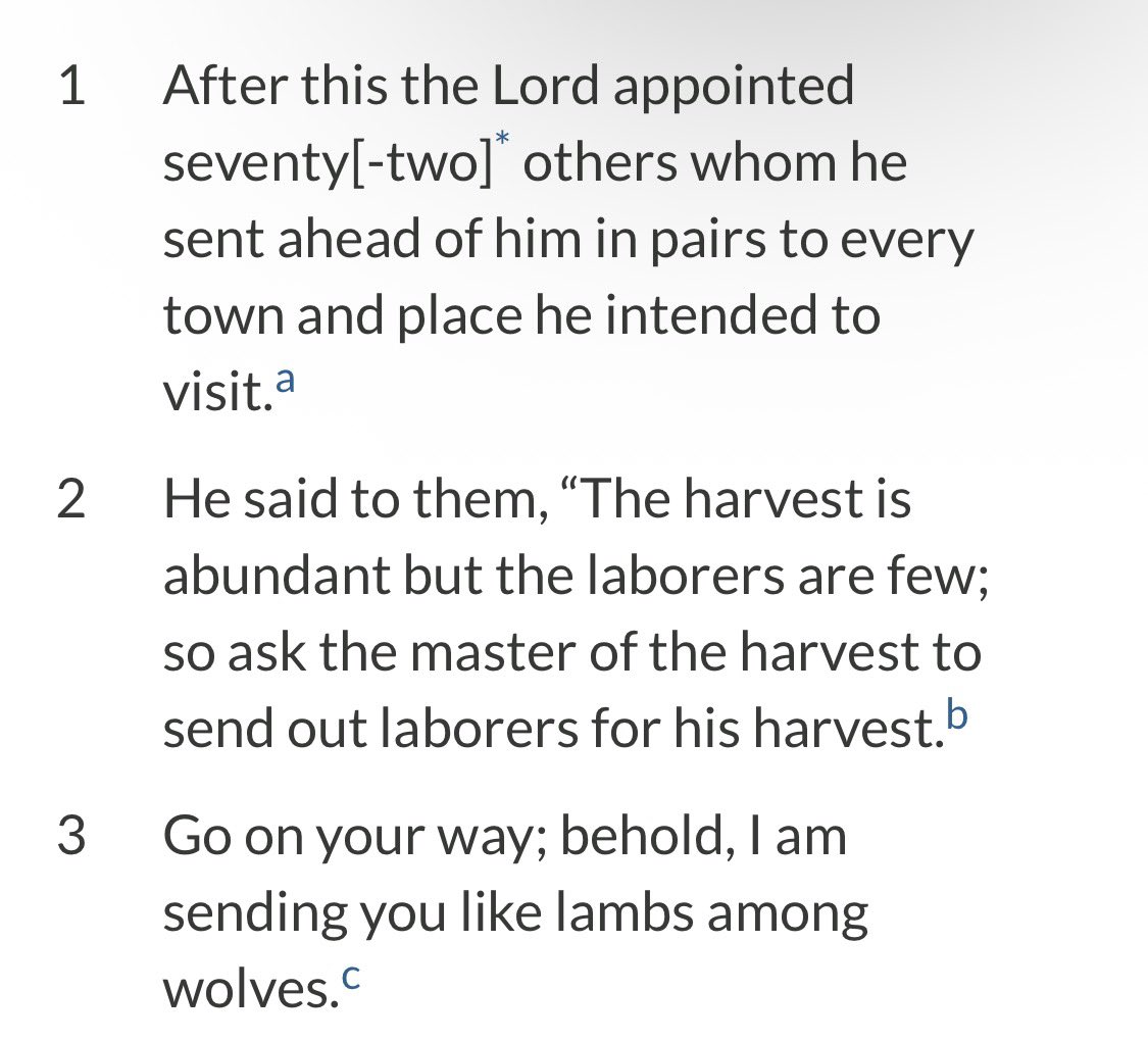 Everyone always gets this part wrong. He had THOUSANDS of followers at one point and dozens of closer disciples. The twelve selected from those disciples to be His closest friends, as well as His “beta-test” group.