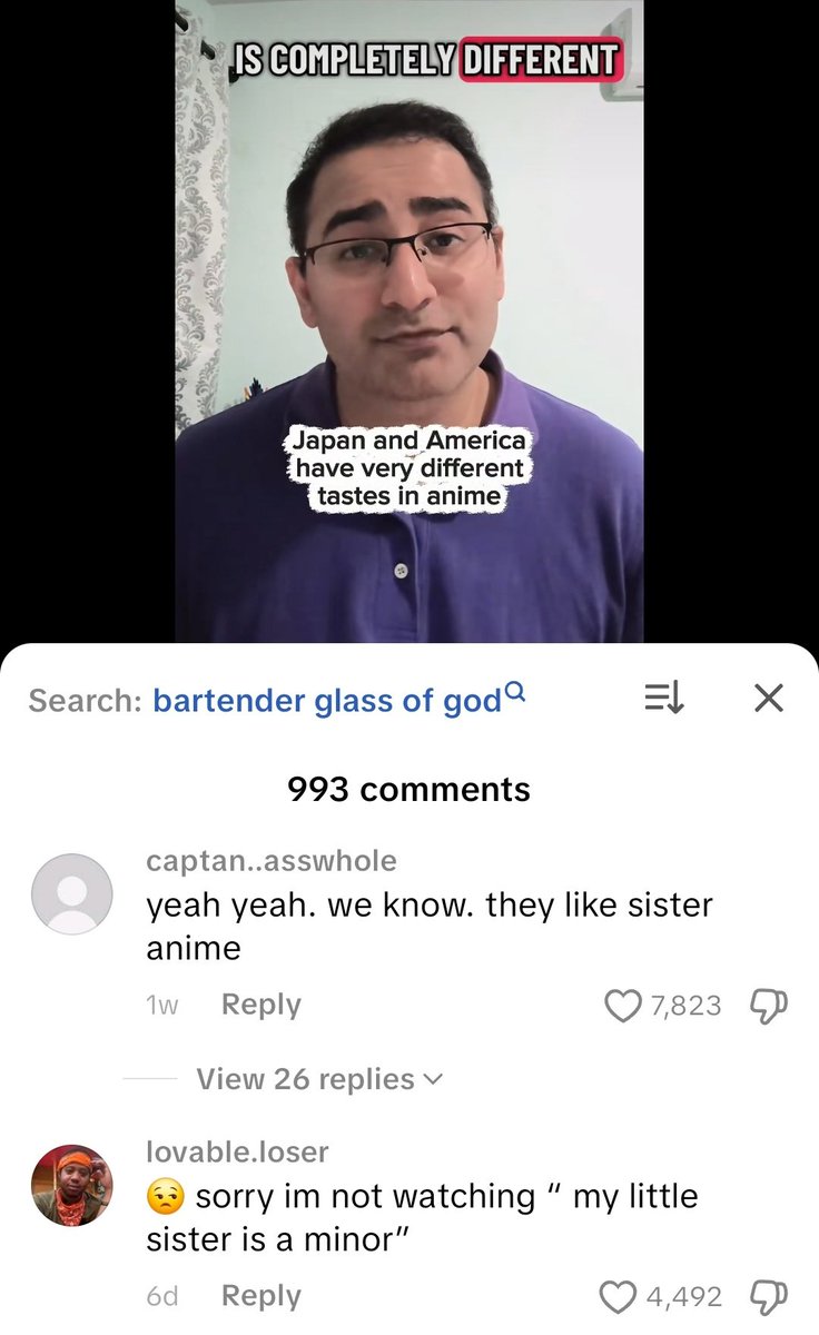 Saw a tiktok video recently about the different preferences of anime between the Japanese (who like slice of life/comedy more) and Americans (who like action and shonen anime more) and you'll never guess what the whole comment section was like