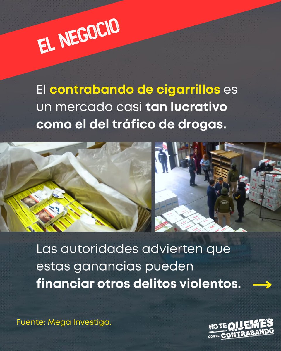 No_TeQuemes's tweet photo. 🔎Revisa el carrusel y más información en nuestro blog: https://t.co/h2OLJgBXTw 

#NoTeQuemes #ContrabandoChile #EconomíasIlícitas #ChileSeguro #Chile https://t.co/fVLTDEnuFk