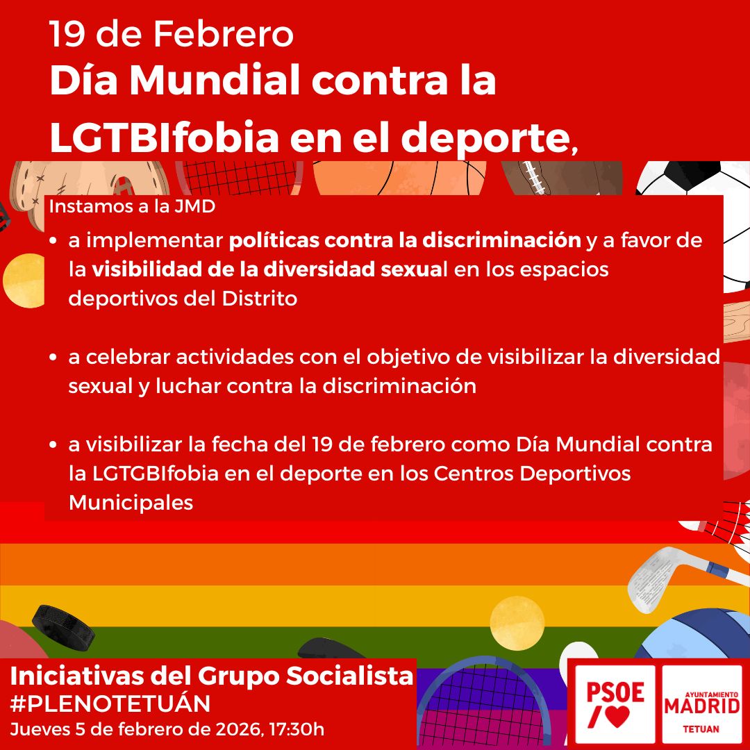 PSOEtetuan's tweet photo. 🏳️‍🌈Día contra la LGTBIfobia en el deporte 🔊Nuestra iniciativa para que se celebren actividades y se adopten políticas contra la discriminación en los CDM ha quedado en este cartel en Playa Victoria. 😡 Ni rastro en vuestras redes @JMDTetuan @pptetuan
✊🌹🏳️‍🌈Seguimos luchando https://t.co/pdiTkH1M9x