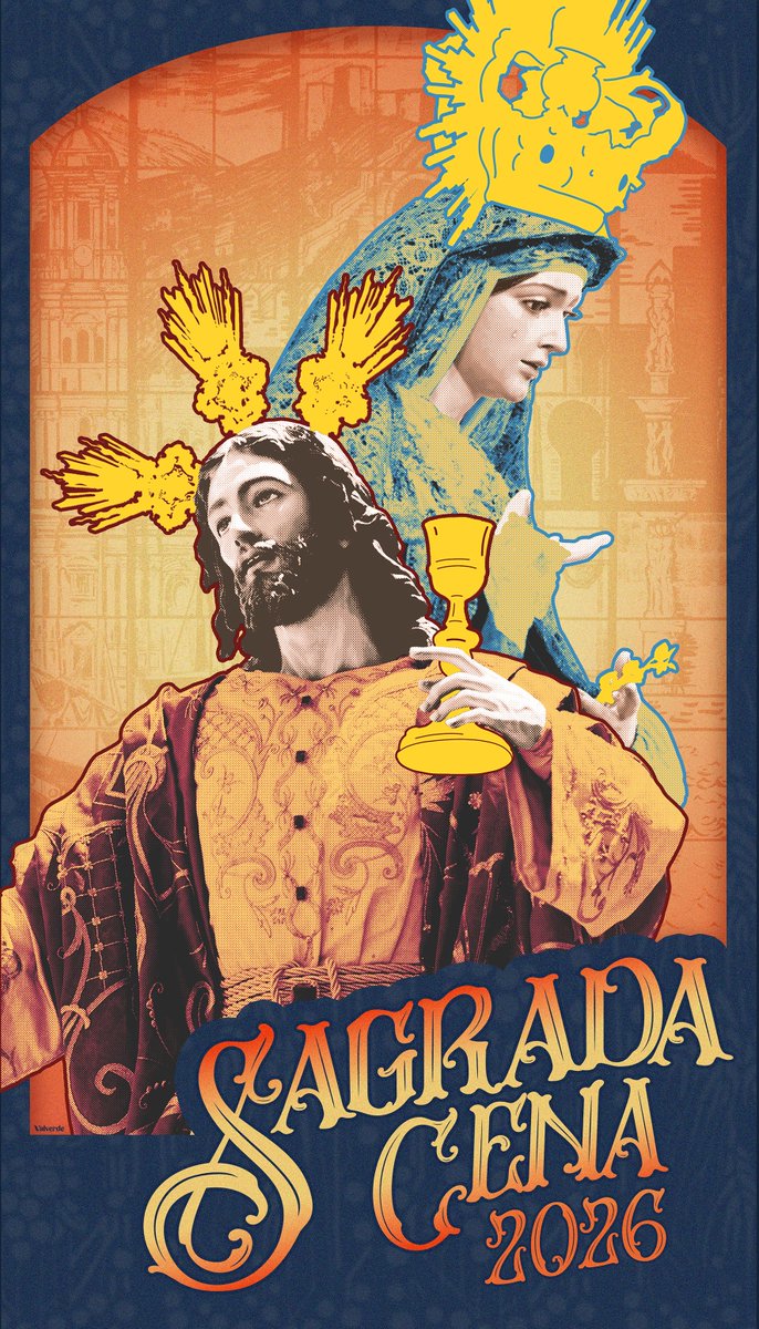 #ActualidadLaCena - Cartel anunciador de la salida procesional de la Hermandad de la Sagrada Cena el próximo #JSSagradaCena2026, presentado por D. Alberto Zapata Jurado, obra de D. José Valverde Ríos (<a href="/valverdefoto/">Valverde Fotografía</a>).

🔗👉 wp.me/paqfQ1-Qv

#CofradíasMLG