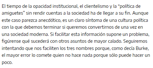 Sr_Donze's tweet image. El enchufado por José Bono tiene un artículo en @eldiarioes en el que dice: "El tiempo de la opacidad institucional, el clientelismo y la “política de amiguetes” sin rendir cuentas a la sociedad ha de llegar a su fin".

NO FALLA

Enlace: eldiario.es/opinion/tribun…