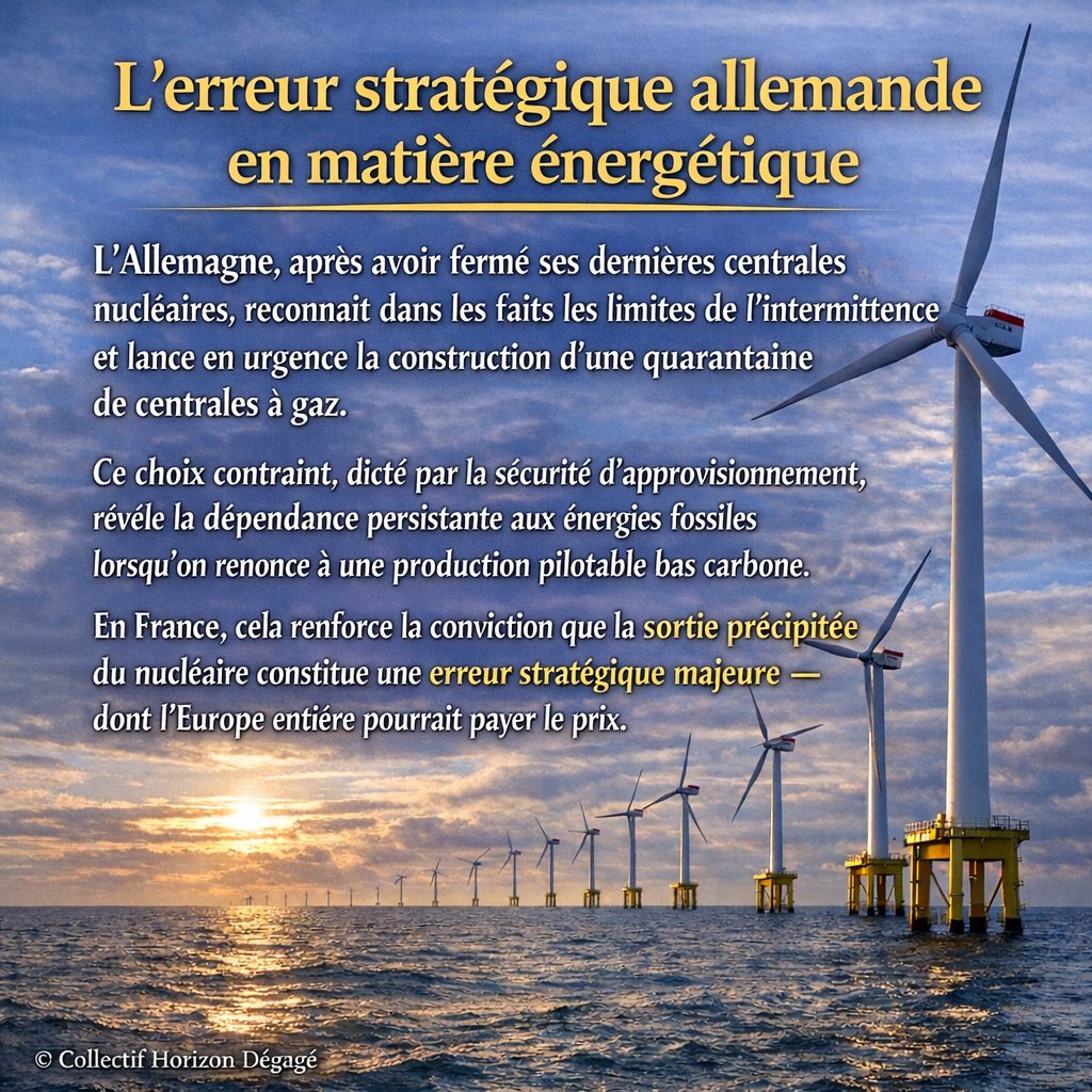 PPE3 : UN CONTRESENS ÉNERGÉTIQUE
À qui profite le crime ?

🔹Épisode 1 : l’Allemagne 🇩🇪 

Les dissonances franco-allemandes sur l’énergie sont devenues frontales et idéologiques. Depuis le tsunami de Fukushima, l’Allemagne a érigé la sortie du nucléaire en dogme politique et