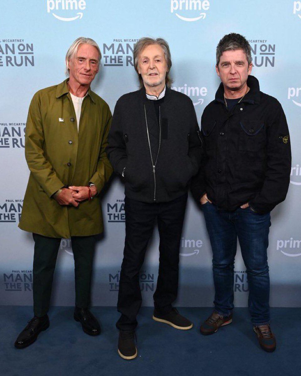 Two Pauls and a Noel, joined together fot the 'Man On The Run' premiere in London last night.