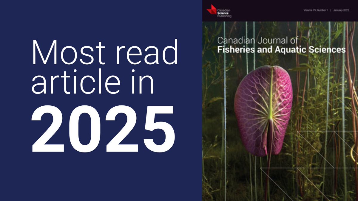 Canadian Journal of Fisheries and Aquatic Sciences tweet media