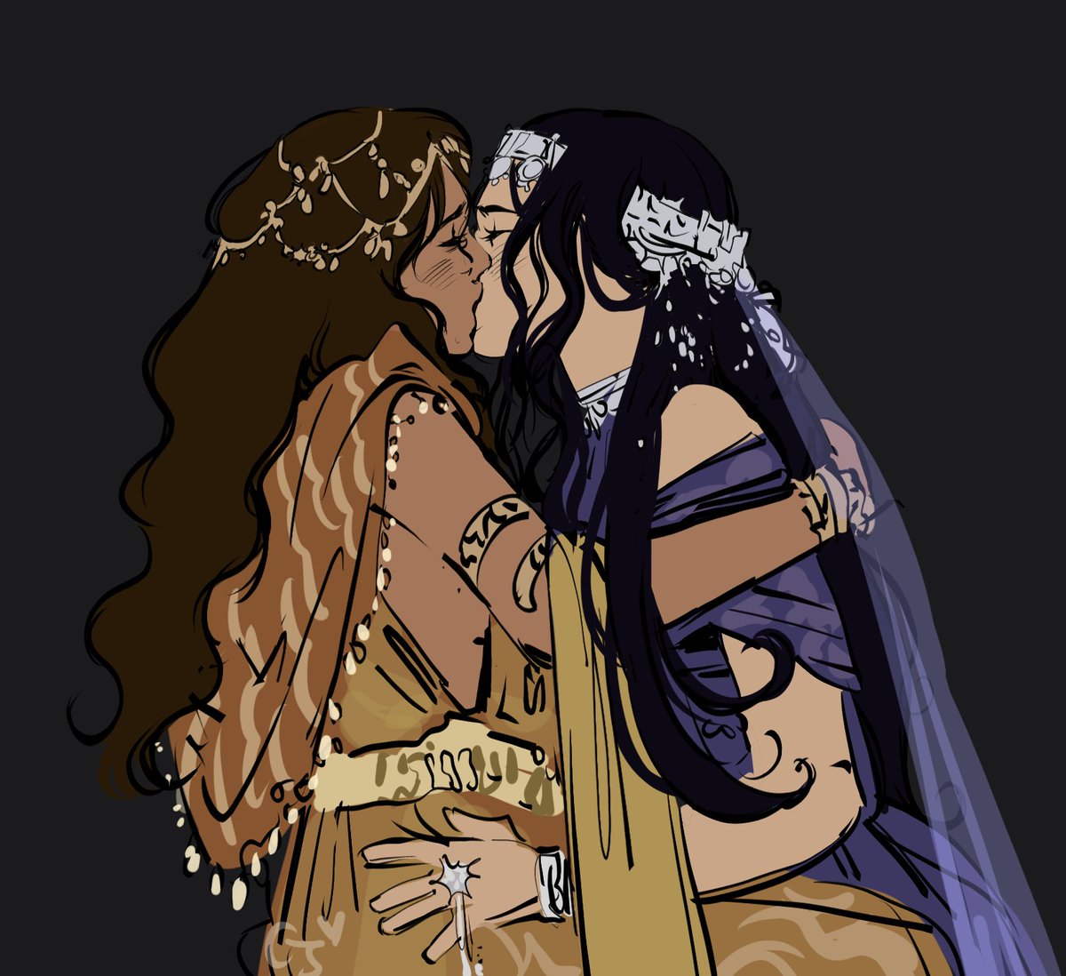 Cj_KhalifP's tweet photo. "Could you please draw Elia and ashara together?" -> Ashara consolando a su princesa 😋https://t.co/mbAzVgyfIh https://t.co/wFiWYNJIzu