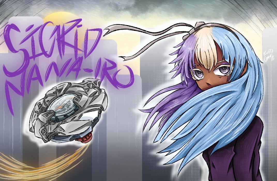 KuroDraw_'s tweet photo. Sigrid Nana-iro / Shiguru Nanairo!!!

#BEYBLADEX #beyblade #artwork #sigridnanairo #shigurunanairo #commissionsopen #art #drawing #fanart #beybladexfanart #beybladefanart #digitalartwork https://t.co/u4AkbOULW0