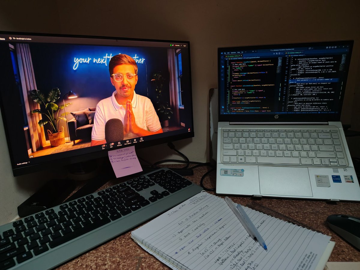 ShashiKant25218's tweet photo. 4th T-Class of #ChaiAndCode cohort Done!
Leveled up today with @yntpdotme Sir:
✅ Problem Solving – Logic building 🧠
✅ Regex – Mastering string patterns 🔍
✅ GitHub Classroom – Doubts cleared &amp; assignments on track! 💻
Huge thanks to @yntpdotme for the clarity. ☕ https://t.co/44r8COuskZ