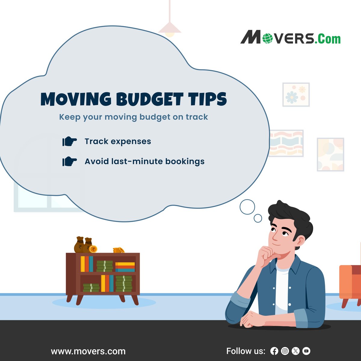 MoversCom's tweet image. 💰 Keeping your moving budget on track starts with smart planning.

Get expert moving tips and compare movers for free at Movers.com.

#MovingBudget #MovingTips #MovingPrep #SaveOnMoving #MoveSmart #MovingSavings #CompareMovers #FindMovers