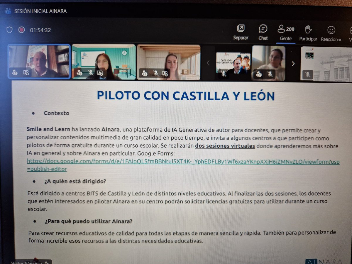 cfiemiranda's tweet photo. 1°Sesión de formación #CentrosBITS @Ceip_Principe. @SmileandLearn con la herramienta AInara:
✅️ Introducción a la IA generativa para docentes con Agustina Merizzi, Daniela Castrillón y Víctor Sánchez
#formaciónCyL https://t.co/LTC8jGr0JE
