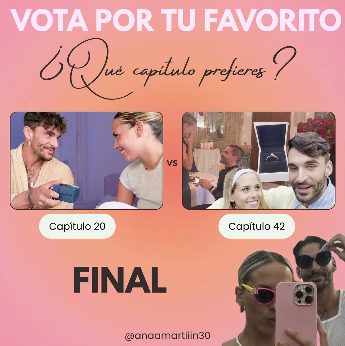 𝗥𝗢𝗡𝗗𝗔 𝟲 𝗙𝗜𝗡𝗔𝗟 Vota por tu capitulo favorito usando el #ViolediMTMAD50