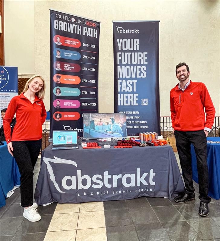 abstraktmg's tweet photo. Yesterday our recruiters were out meeting students ready to build real careers...not just land a job.
 
SLU – Richard A. Chaifetz School of Business

McKendree University – Hettenhausen Center for the Arts
 
If you’re not sure what’s next after graduation, apply now! https://t.co/U7oXUFZRYT