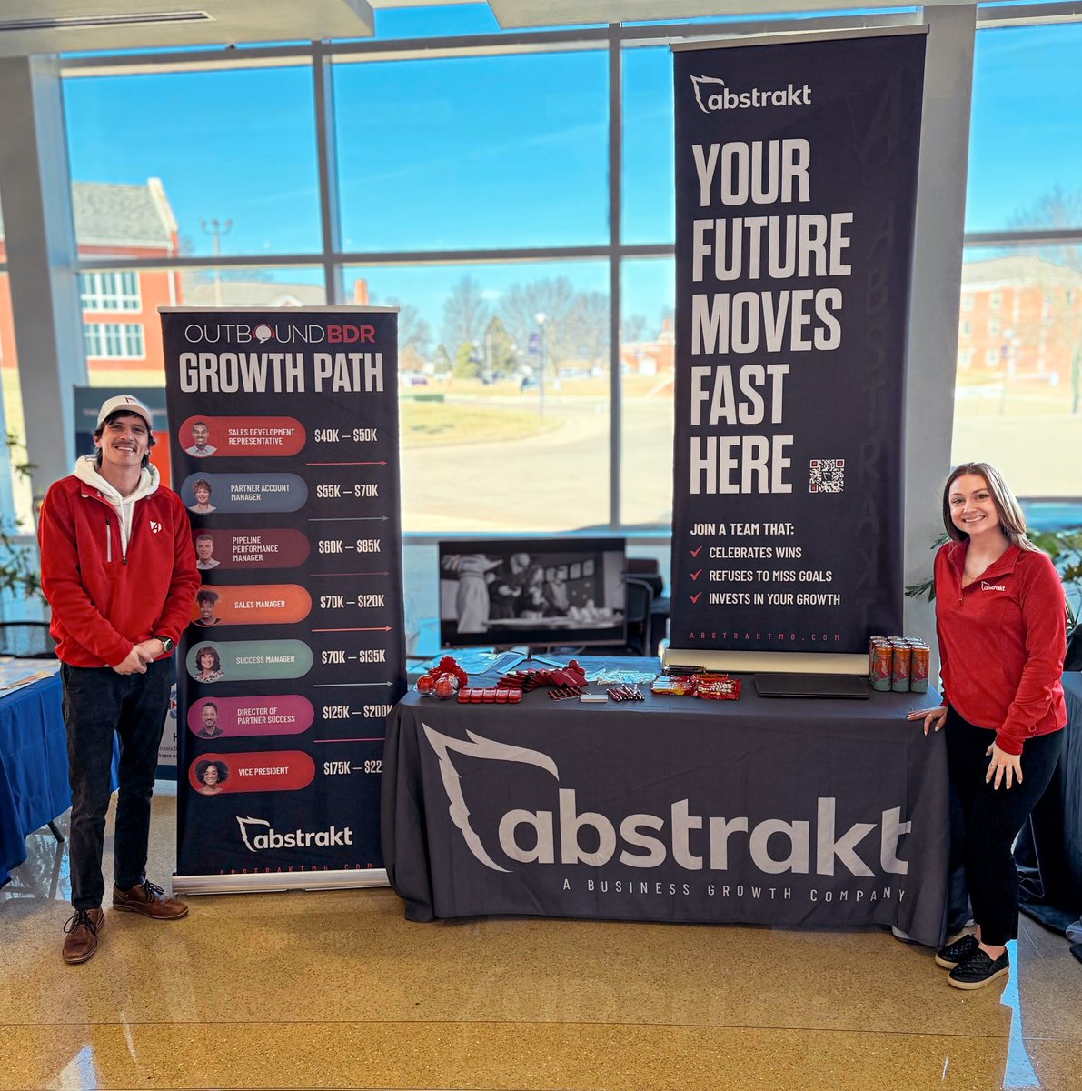 abstraktmg's tweet photo. Yesterday our recruiters were out meeting students ready to build real careers...not just land a job.
 
SLU – Richard A. Chaifetz School of Business

McKendree University – Hettenhausen Center for the Arts
 
If you’re not sure what’s next after graduation, apply now! https://t.co/U7oXUFZRYT