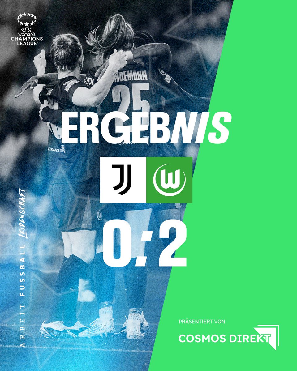 Das Spiel ist aus! Wir gewinnen in Turin und stehen im Viertelfinale der UEFA Women’s Champions League! 💚🤍