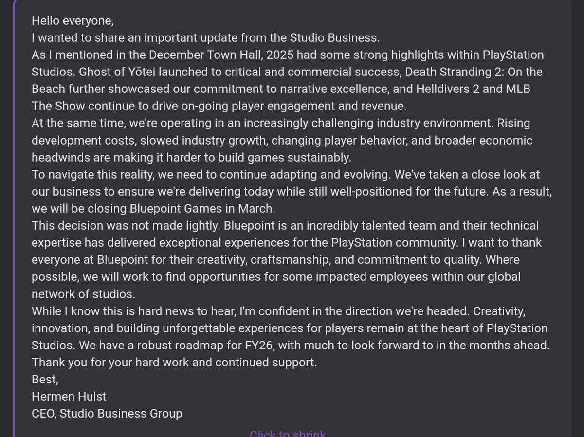 A studio closure is never something to celebrate. Real people lose stability, careers get disrupted, and entire teams who poured years of their lives into their craft are suddenly left in limbo. Whatever your platform allegiance, that human cost deserves respect.

But once you