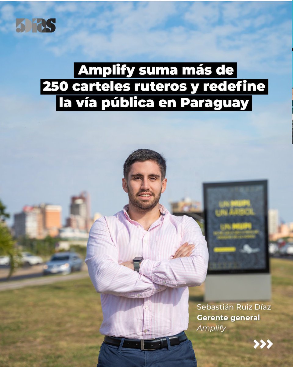 5DiasPy's tweet photo. Amplify adquiere Big Bang y lidera la vía pública 🛣️🚀

En su 18° aniversario, Amplify compró el 100% de Big Bang, sumando más de 250 soportes ruteros y captando el 30% del mercado del interior. La operación impulsa su desembarco en el sector Agro y se complementa con una alianza estratégica con el grupo de medios de Última Hora para integrar pantallas digitales de alto impacto.

🔗 Leé más en:
https://t.co/LqMVPuZNcG 

#Amplify #Texo #Publicidad #Paraguay #5Días