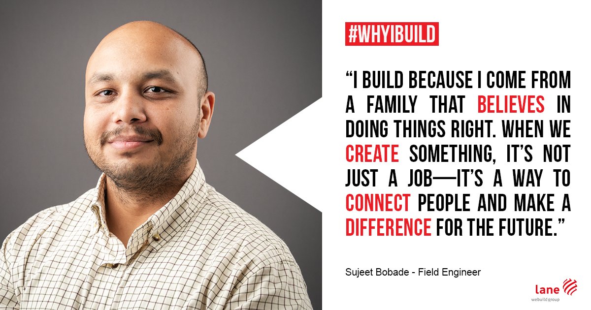 LaneConstruct's tweet photo. For Field Engineer Sujeet Bobade, construction is rooted in a family tradition of doing things the right way. Every project is more than just a job, it’s a chance to connect people, strengthen communities, and create something that lasts.
#WhyIBuild #BuildingtheFuture https://t.co/wgOJ7ndnVj