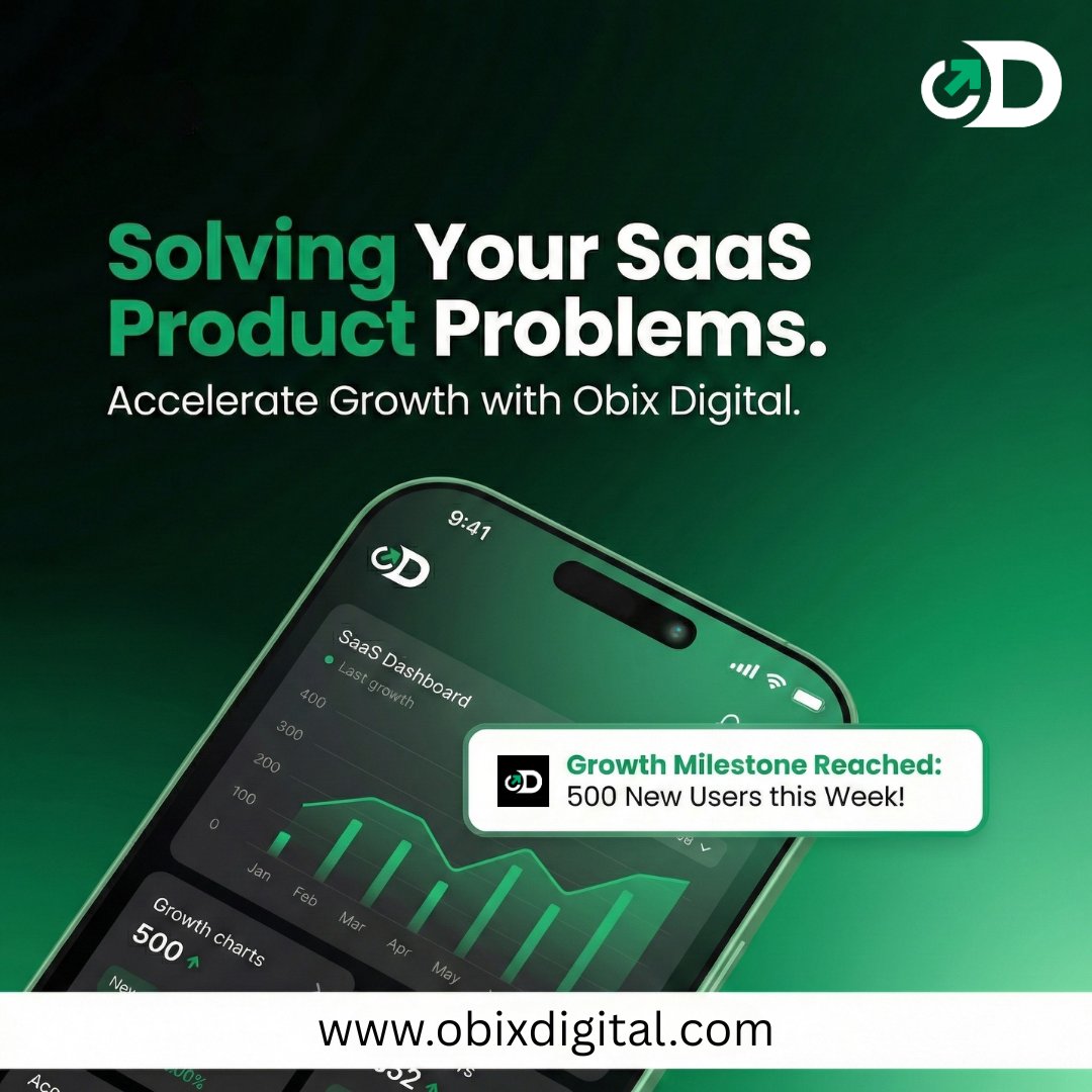 obixdigital's tweet photo. Solving your SaaS product problems and turning growth goals into real milestones.

Ready to accelerate? Let’s build smarter, scale faster, and hit your next 500 users (and beyond).

#SaaS #saasgrowth #StartupGrowth #productstrategy #growthmarketing #techstartups #obixdigital https://t.co/G810b52mIo