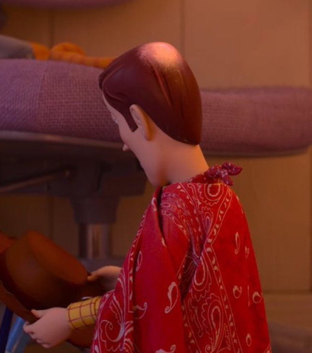 Qanonplus17's tweet photo. JUST IN: Woody is balding from old age in Pixar's 'Toy Story 5' movie releasing June 19th. https://t.co/fQs5rdjJdY