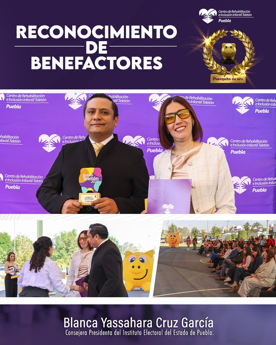 Hoy el #IEEPuebla obtuvo el reconocimiento de benefactor por parte del <a href="/CRITPuebla/">critpuebla</a>. Agradezco a mis colegas la Consejera Electoral Christian Mariana Ceballos Garduño y al Consejero Electoral @<a href="/miguelbonillaz/">Miguel Ángel Bonilla Zarrazaga</a>, por acudir a recibir este reconocimiento que nos motiva a seguir