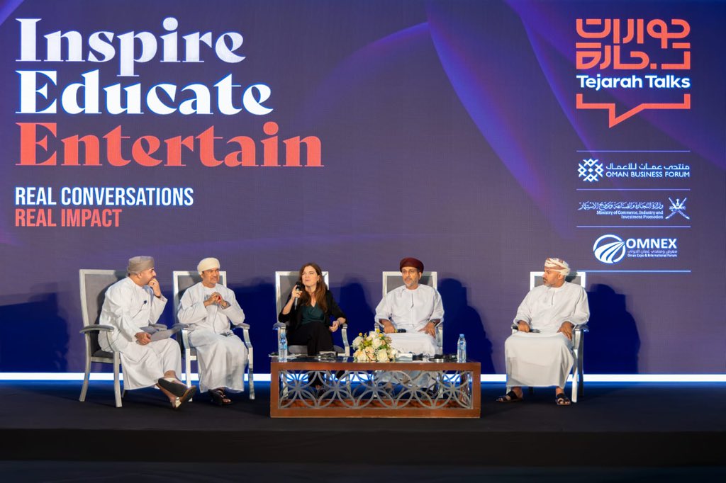 ombusinessforum's tweet photo. #TejarahTalks @OmanConvention 

International Partnerships That Deliver. Smart perspectives from @visitoman_vo @Tejarah_om @oabcoman @mubashir_om &amp; @StateStreet on what makes collabs work - clarity, capability &amp; long-term intent. Thanks to panelists &amp; guests https://t.co/uYiqkIGKKE