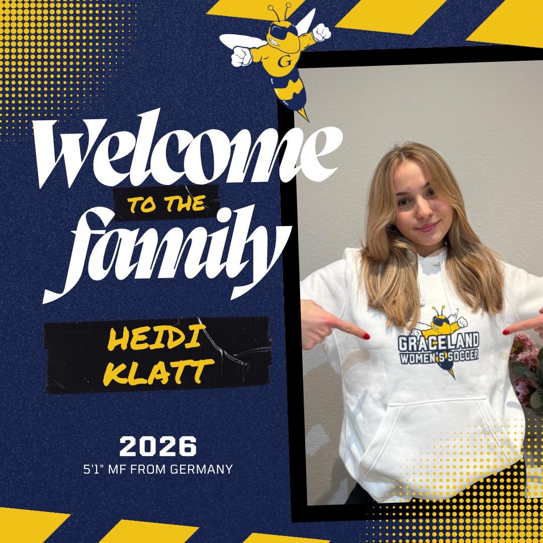 Graceland_wsoc's tweet photo. We are thrilled to announce that Heidi Klatt from Germany will be joining us in the fall 26, Heidi plays for SV Hegnach and has played for TSV Crailsheim in the Youth Bundesliga (1st Division), as well as for the German Youth National Team Regional Camps (U14-U19) https://t.co/aZMvFiSs6z
