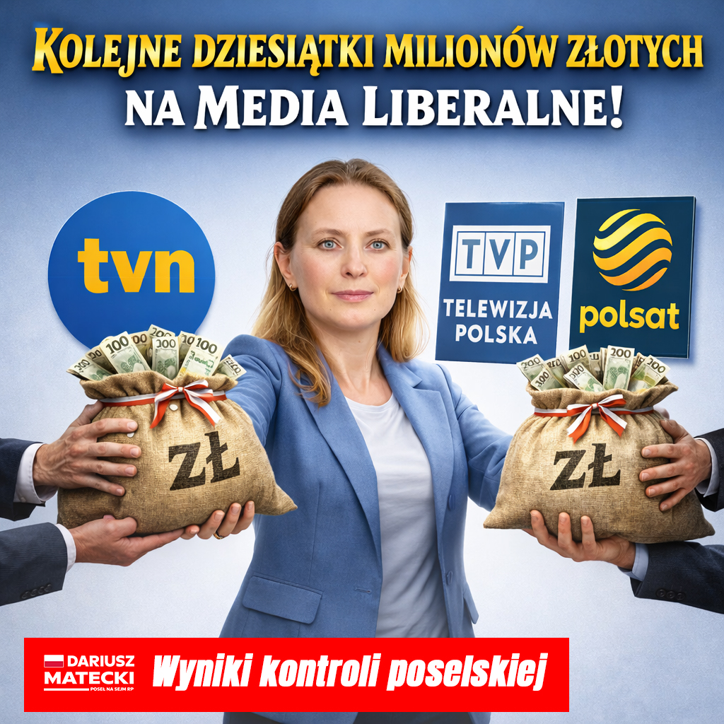 UJAWNIAM! Kolejne dziesiątki milionów złotych z publicznych pieniędzy – w tym z Funduszy Europejskich – pompowane w te same, najczęściej sprzyjające obecnej władzy redakcje.

W ramach kontroli poselskiej w Ministerstwie Funduszy i Polityki Regionalnej ujawniłem skalę wydatków,