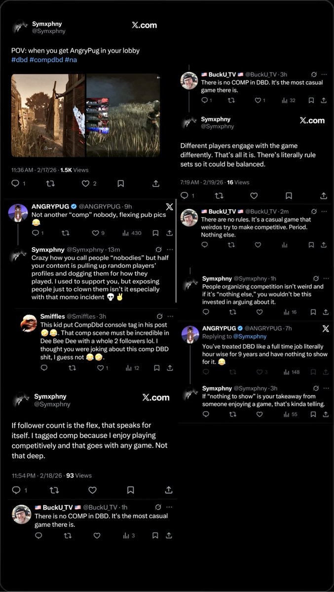 Symxphny's tweet photo. Guess it was that deep lol
Grown ass man btw who’s one of the dbd vets known for acting like this to people &amp; other content creators for yrs
@AngryPug https://t.co/eZfzplBN4Q