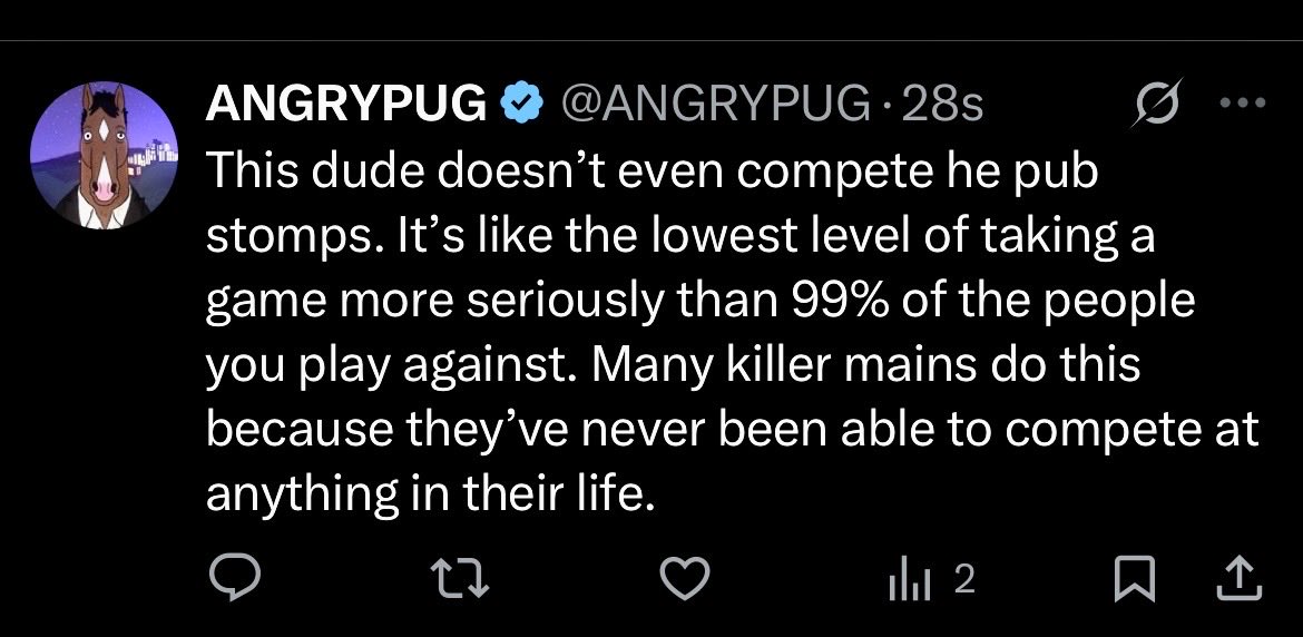 Symxphny's tweet photo. Guess it was that deep lol
Grown ass man btw who’s one of the dbd vets known for acting like this to people &amp; other content creators for yrs
@AngryPug https://t.co/eZfzplBN4Q