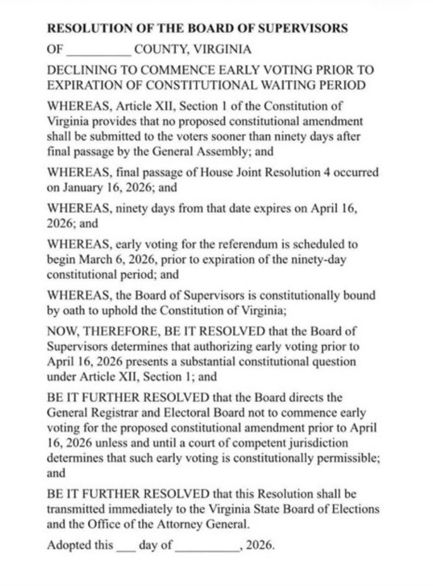 Since the Supreme Court of Virginia can’t read or is too scared to make Democrats actually follow the laws they themselves passed…. 

Maybe local Boards and Councils can assert their authority and refuse to break the law? 

Some attorneys are telling me this is a brilliant plan.