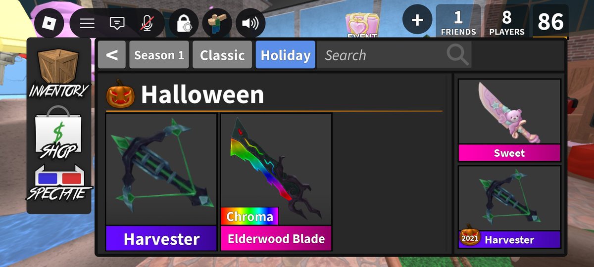 Sandro246548's tweet photo. Trading Harvest for heartwand (I can add) #mm2 #roblox #foryouシ https://t.co/BUi1sW1S3B
