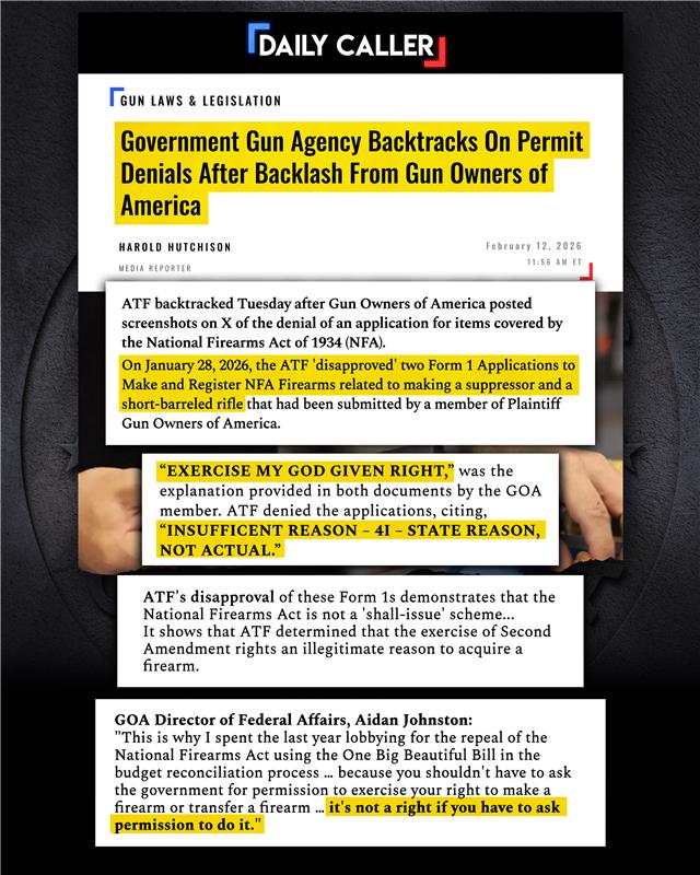 ATF denied a Form 1 because the applicant said he wanted to “exercise my God given right.”

They called it an “insufficient reason.”

If you need government approval to exercise a right…

It’s not a right.