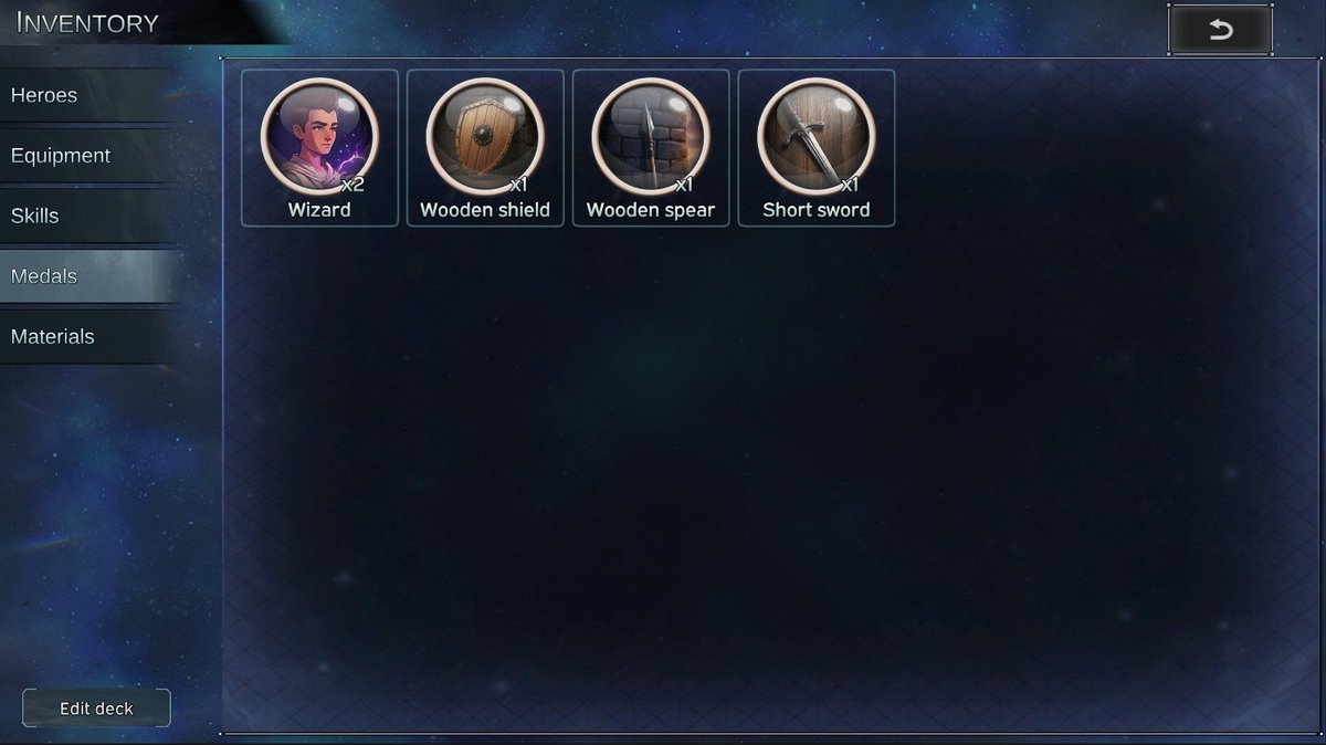 OberionAA's tweet photo. Version 0.2.0 of Oberion: Arena Arcana is now live on Steam!
Enhance your cards by earning Medals.
Medals can be obtained by completing Hero Trials or by purchasing duplicates in the shop using in-game currency.
Make sure to upgrade your cards to gain an advantage in battle! https://t.co/YhClk5g7oO