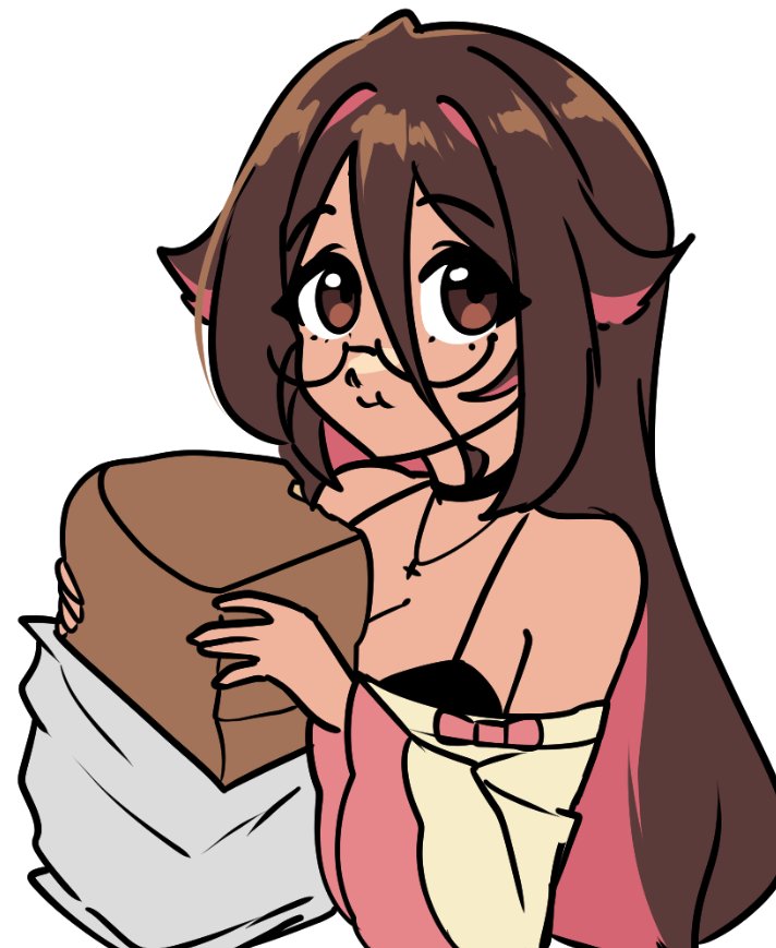 Ando enferma asi qué dejo una melty comiendo pan ñomñom