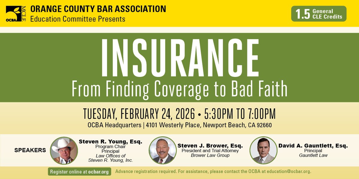 Orange County Bar Association - California tweet media
