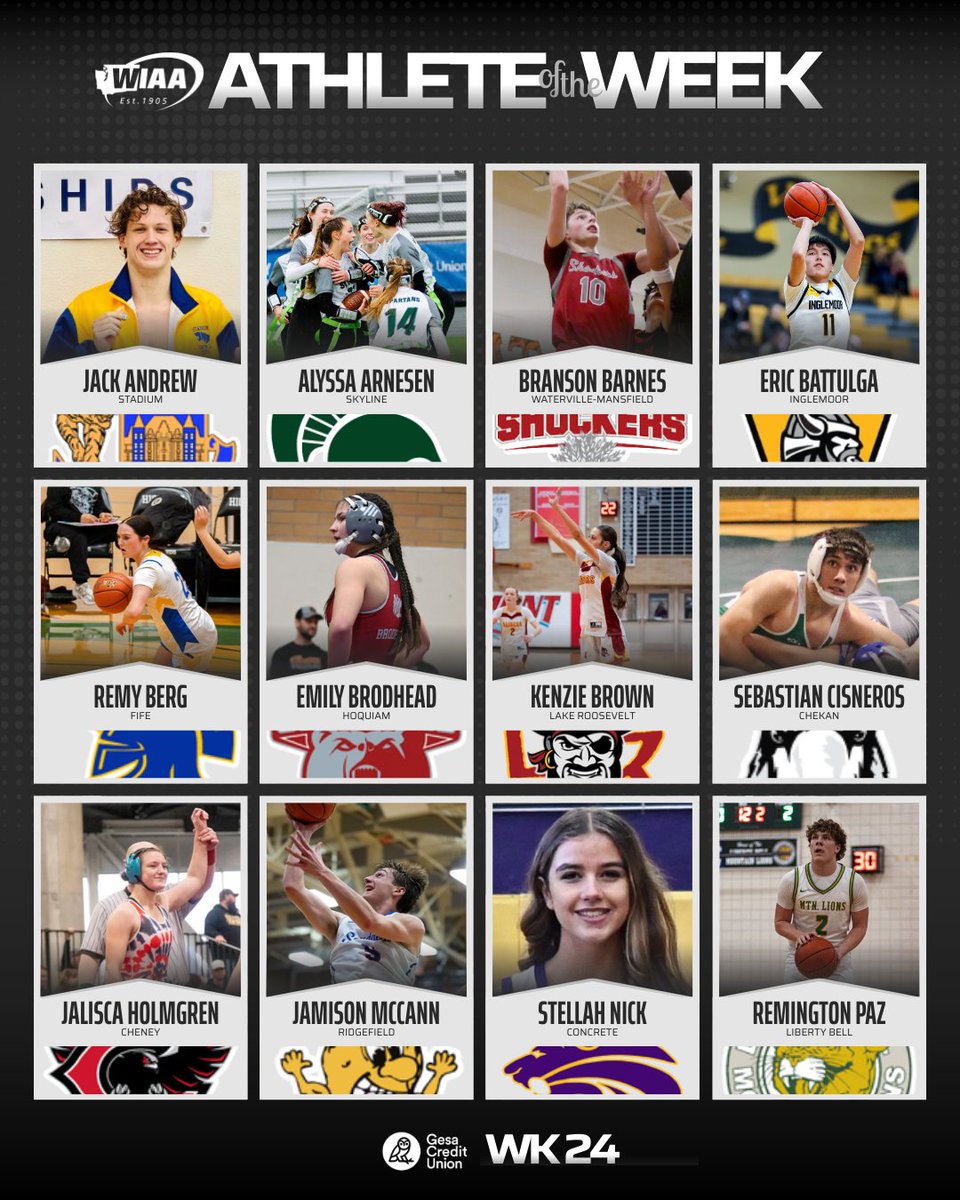 wiaawa's tweet photo. Congratulations to our WIAA/@GesaCU Athlete of the Week week 2⃣4⃣winners!

FULL DETAILS  https://t.co/vtpEqSSD02 https://t.co/lKRwG56tTK