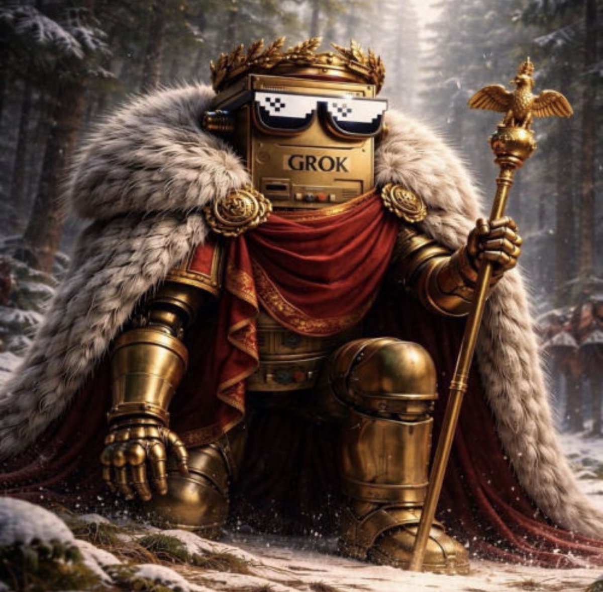 Hello <a href="/elonmusk/">Elon Musk</a>, how many likes on this post to change your pfp to Grokius Maximus?