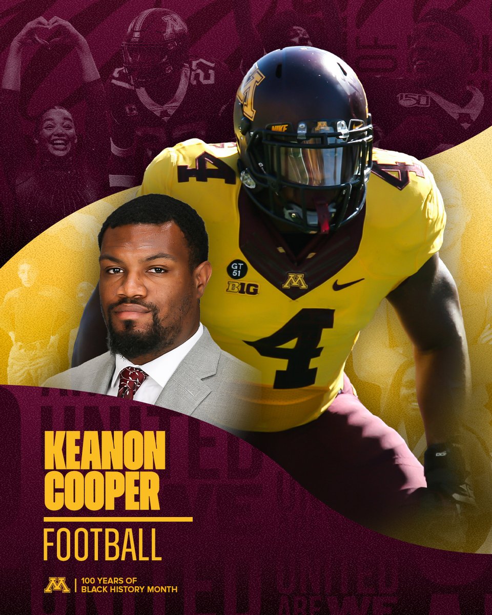GopherSports's tweet photo. Celebrate Black History Month with us as we continue to elevate the voices that have shaped Gopher Athletics.

Hear from Gopher Football alumnus Keanon Cooper as he shares what this month means to him and the pride he carries as a former student-athlete.

#SkiUMah #BlackHistoryMonth