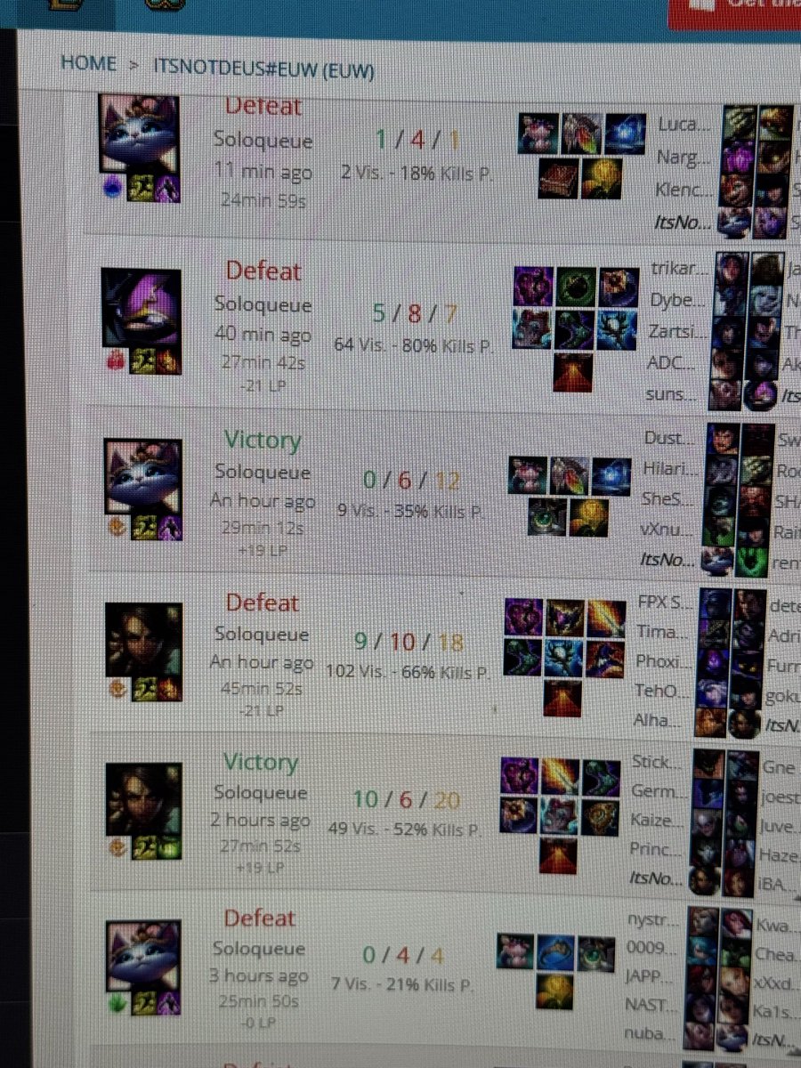 narjisbis's tweet photo. @drewlevin hi how can I pls get an account perma ban or at least for a while? This player plays yuumi when autofilled and just enjoys ruining everyone’s game. Also would be great to have a feature to not allow Yuumi to jump on you so those trollers can’t ruin everyone’s game. https://t.co/FsbPM8WVS0