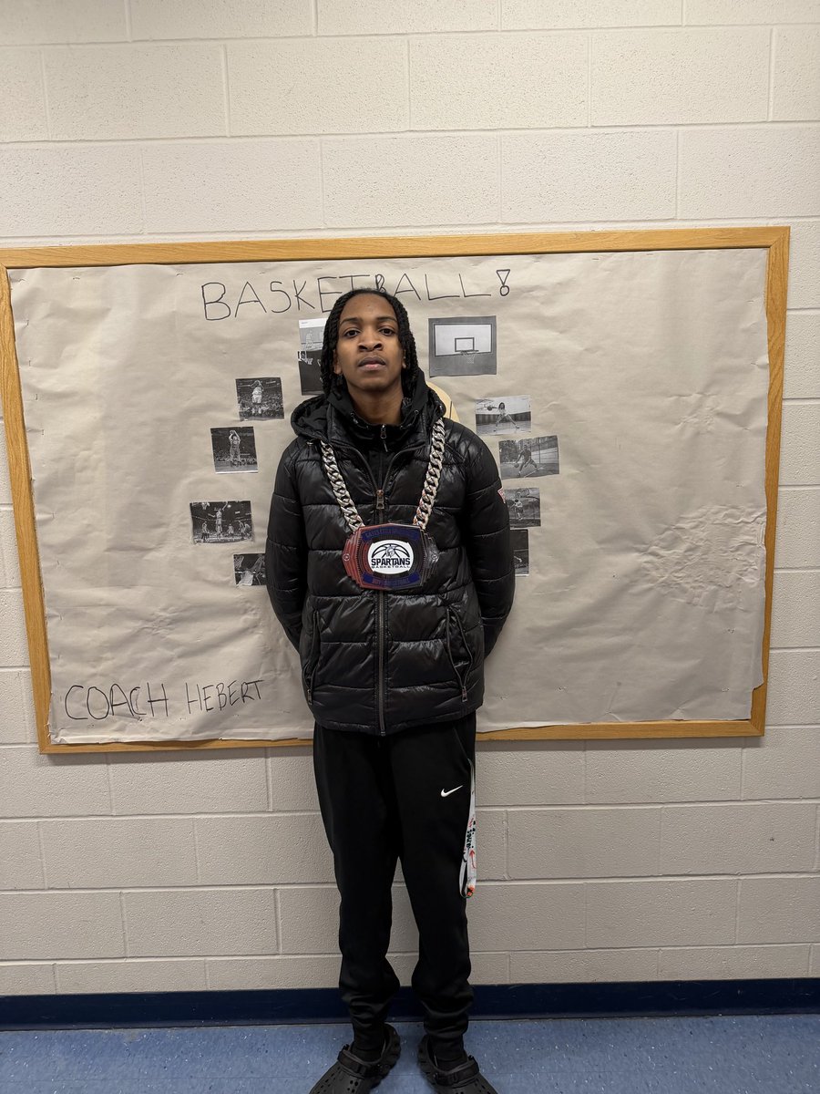 Congratulations Myles F., the GC Varsity Spartan Play of the Game Chain recipient for February 18th, 2026.  Myles scored his first career varsity basket for the Spartans on Senior Night.  #gcpride #bleedblue