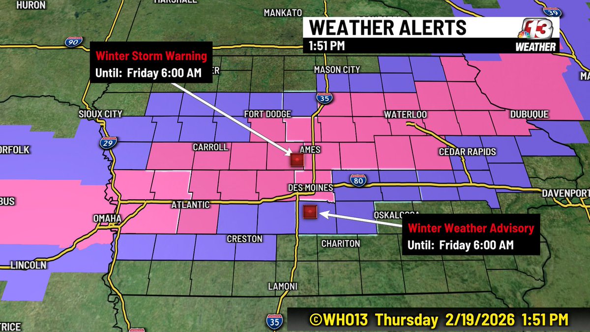 Winter has returned. There is a Winter Storm Warning for the counties ...