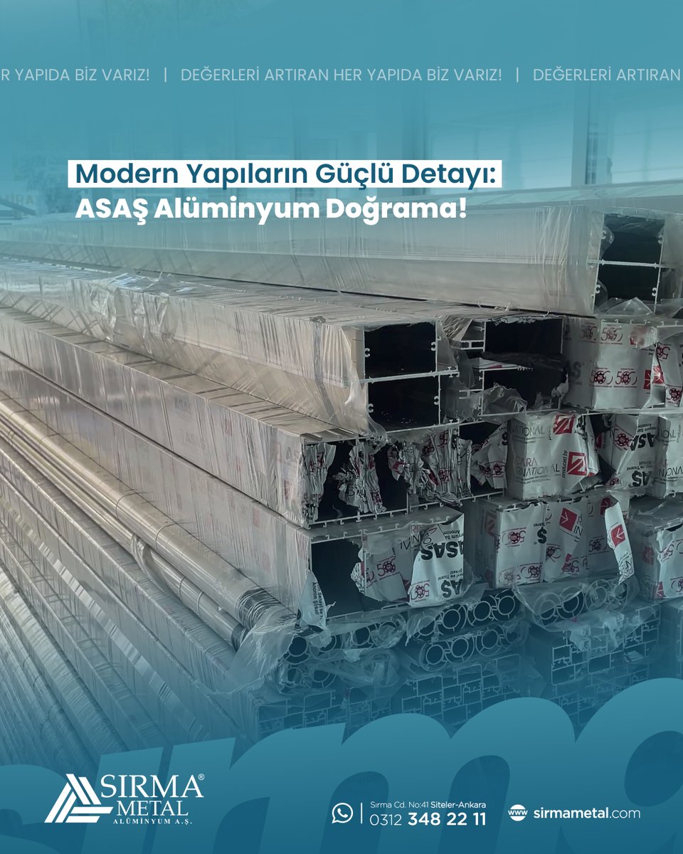 Modern Yapıların Güçlü Detayı: ASAŞ Alüminyum Doğrama ✨

Sırma Metal Alüminyum güvencesiyle sunulan ASAŞ alüminyum doğrama sistemleri, projelerinize kalite, güven ve prestij kazandırır. Çünkü güçlü yapılar, doğru sistemlerle başlar.ortağınızdır. ✨

☎️ 0312 348 22 11